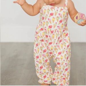 OLLIE JAY baby girl CAMILA ICE CREAM Romper summer tank  size 3-6 months